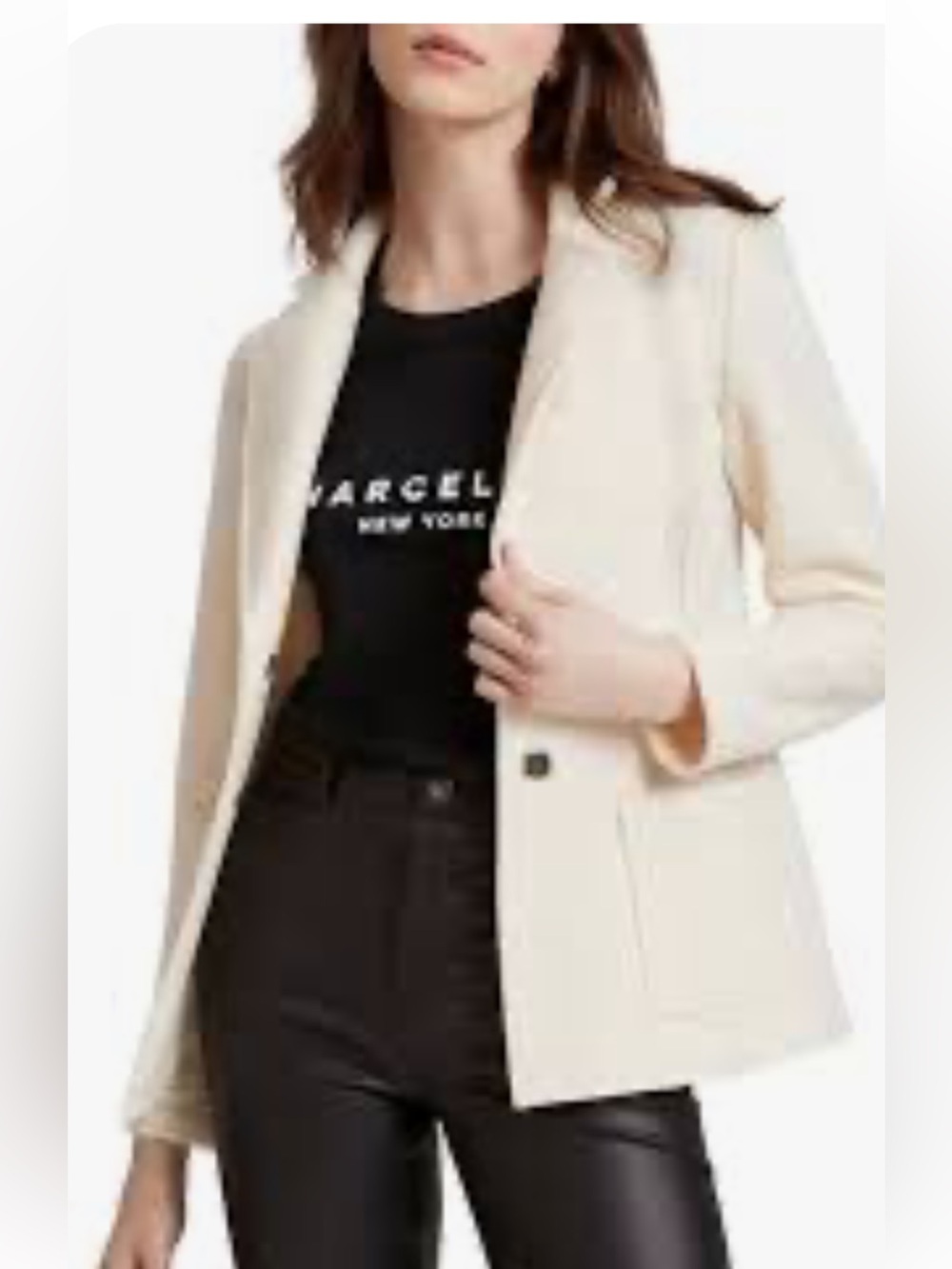 Marcella Cassia Fleece  Wool Blazer